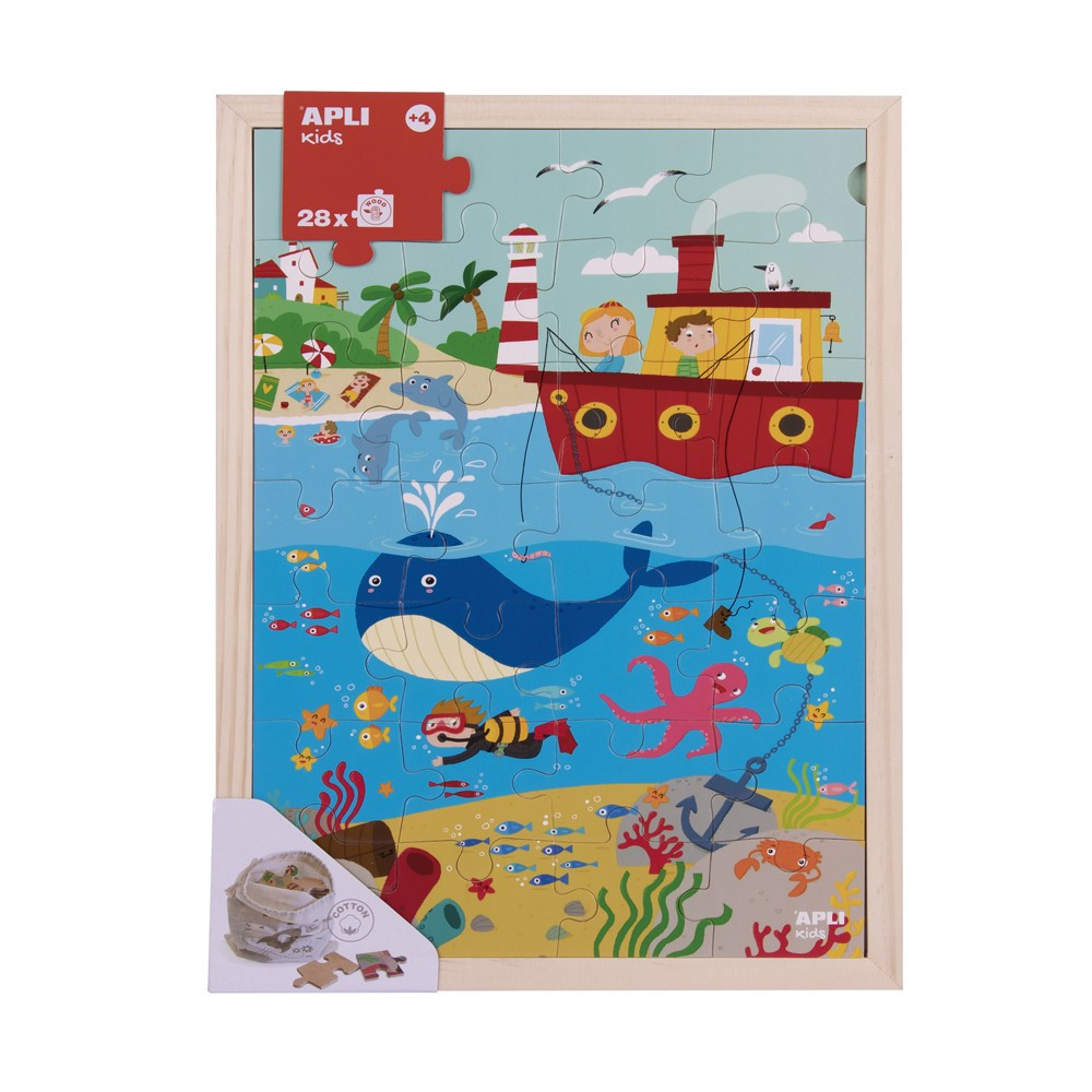 Puzzle en bois sur le thème de la Mer