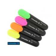 Pochette 4 marqueurs fluo schneider