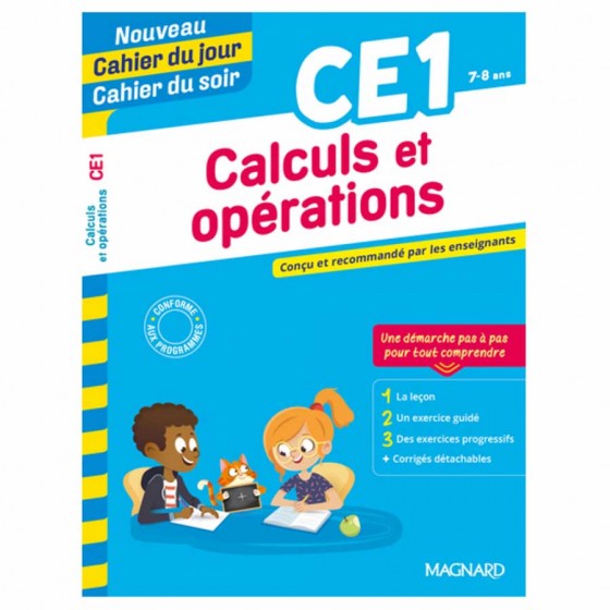 Calculs et opérations CE1 - cahier du jour Cahier du soir