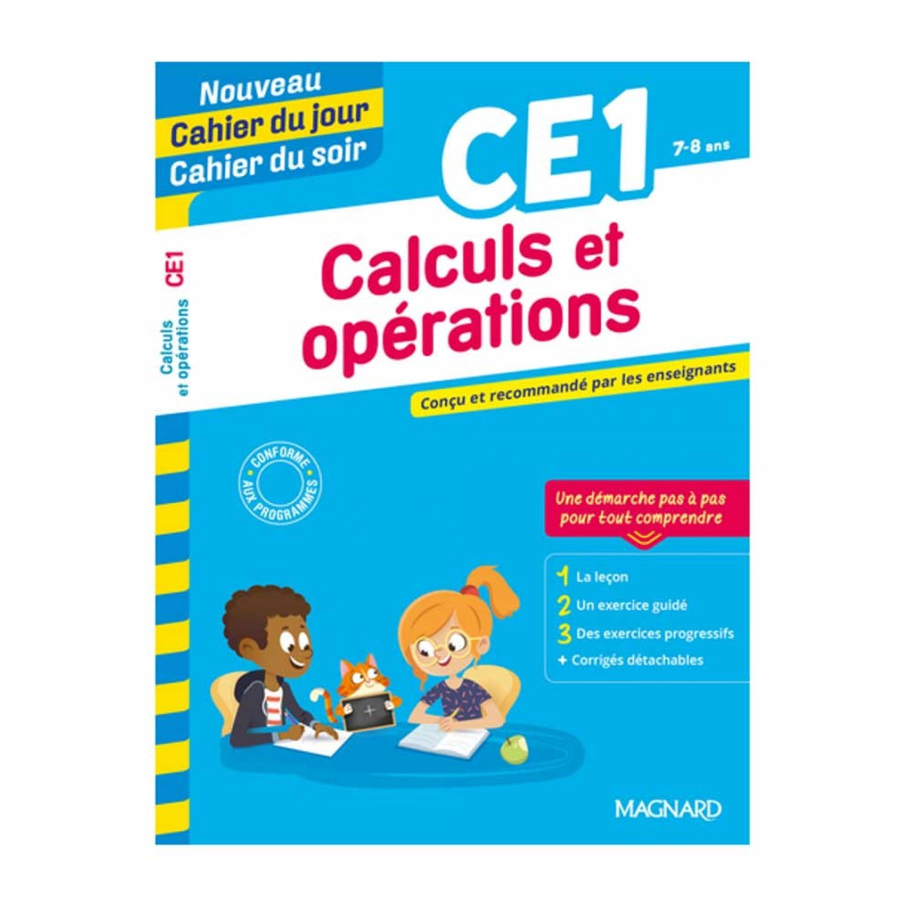Calculs et opérations CE1 - cahier du jour Cahier du soir