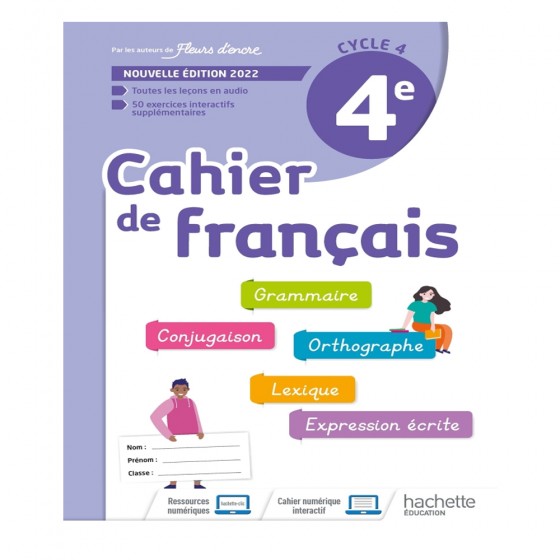 Cahier de français 4e