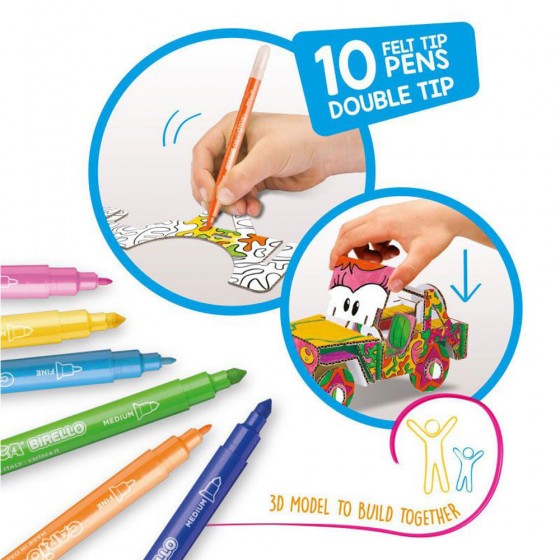 Coloring Roll + 8 Crayons ABC Rouleaux de coloriage CARIOCA