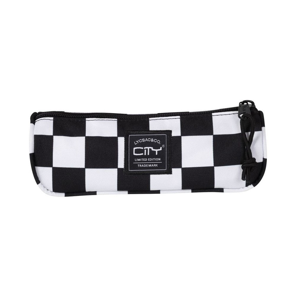 ECLAIR- Trousse à crayons Damiers- noir