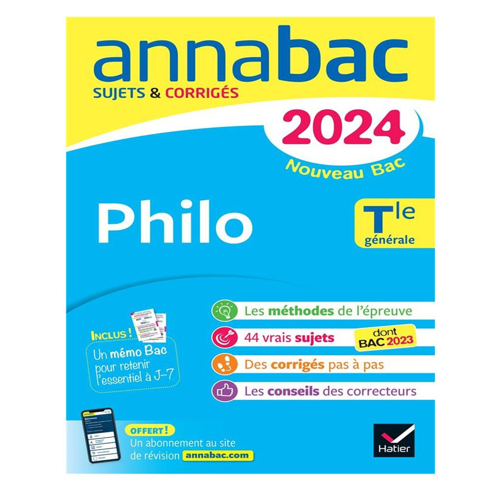 Annabac- Philo TlE générale - Sujets & corrigés (2024)