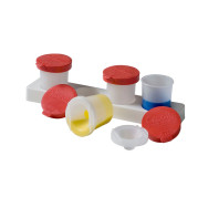 Godet antiverse pour peinture jeu de 4 godets antiverse de 320 ml avec couvercle rouge