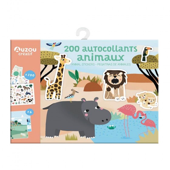 200 autocollants animaux