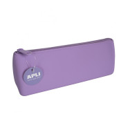 Trousse scolaire couleurs pastel 22 cm en silicone Apli