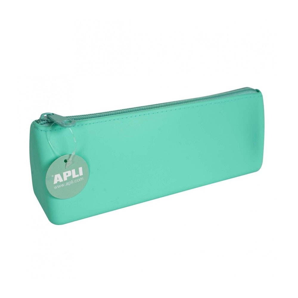 Trousse scolaire couleurs pastel 22 cm en silicone Apli