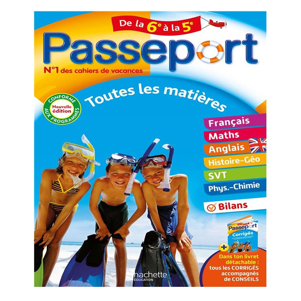 Passeport - Toutes les matières - De la 6e à la 5e - Cahier de vacances