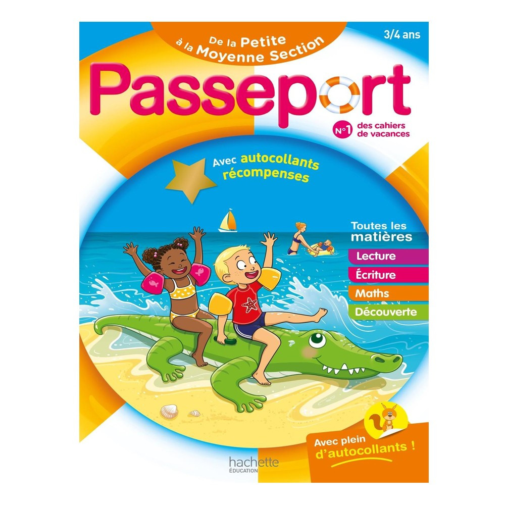 Passeport - De la Petite à la Moyenne Section 3/4 ans - Cahier de vacances