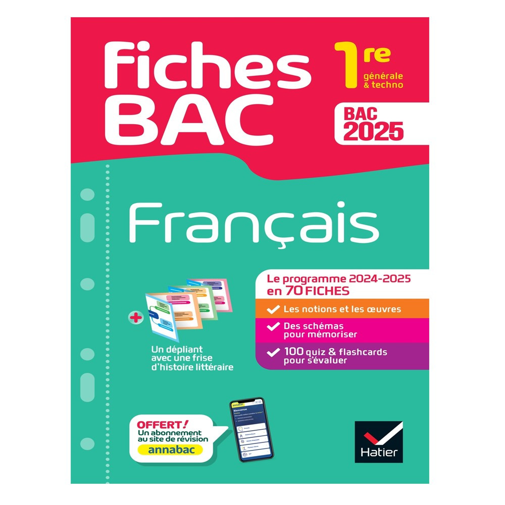 Fiches Bac- Français 1re générale & techno - Edition 2025