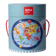 Puzzle circulaire carte du monde