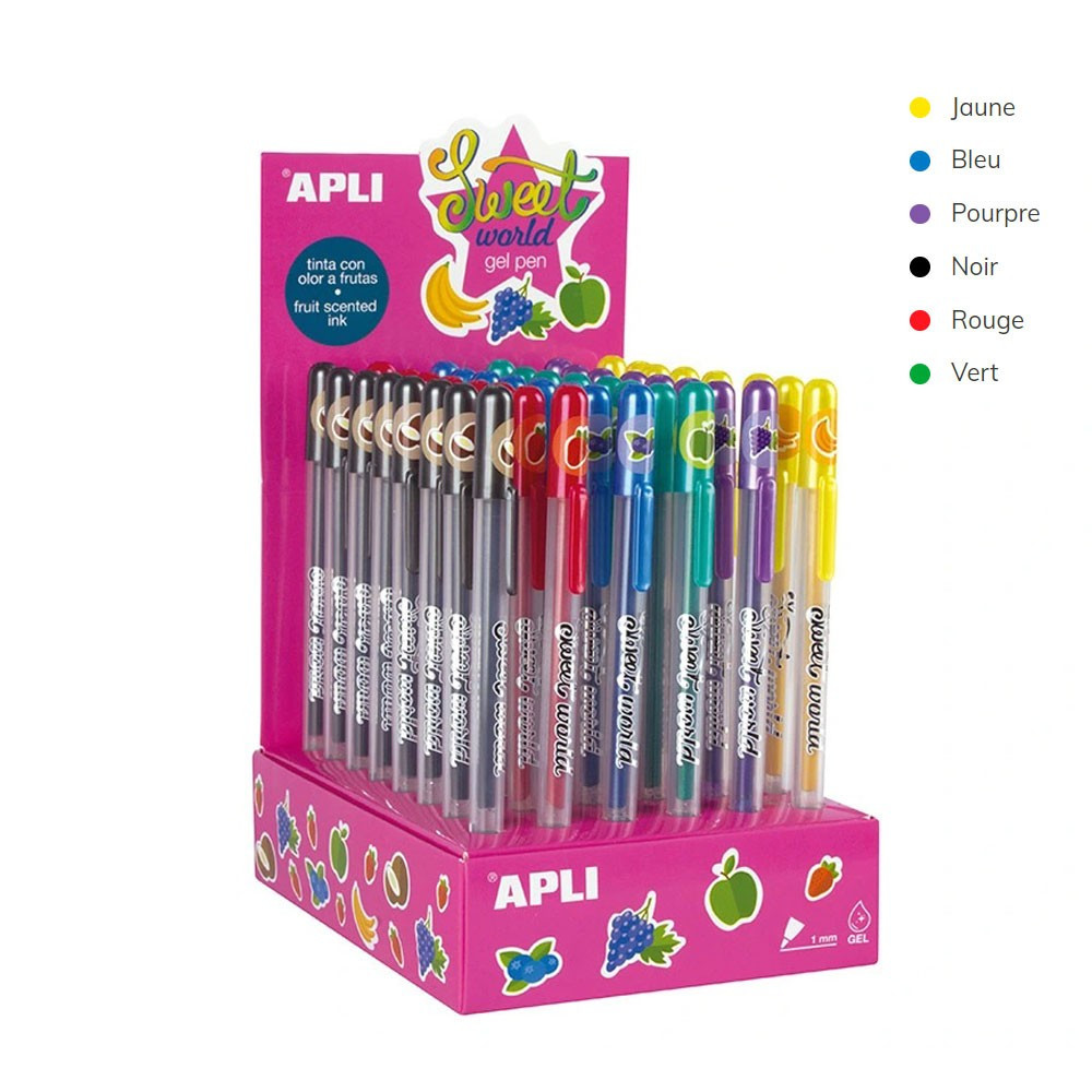 Stylos Apli fruités (vendu a l'unité ) -6 couleurs