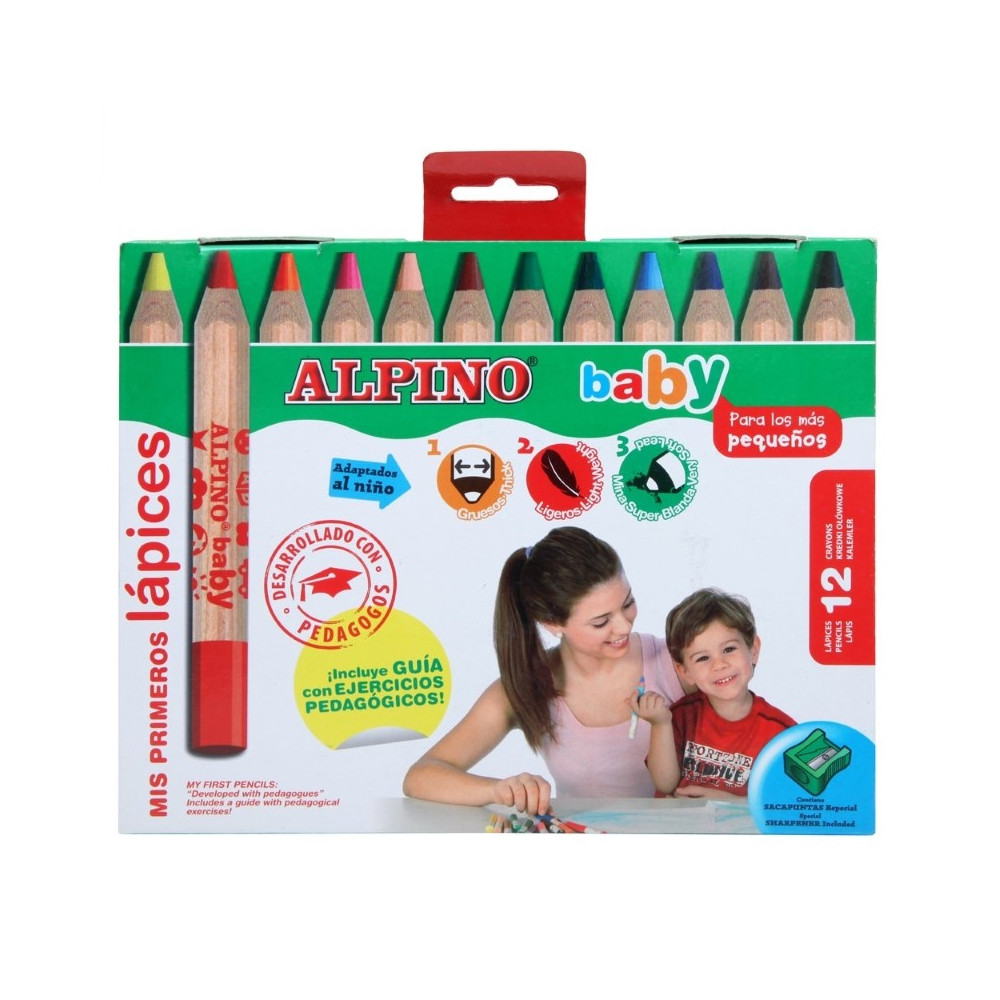 Boîte de 12 crayons Alpino Baby