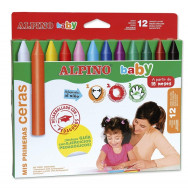 Alpino baby, boîte 12 crayons de cire