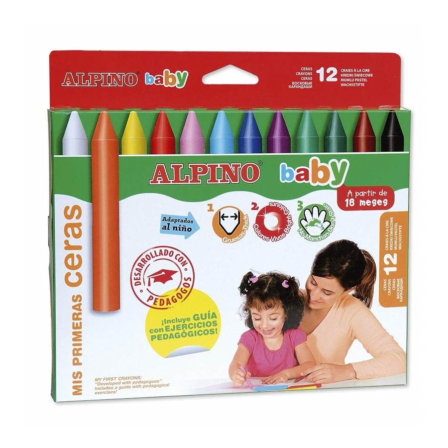 Coffret 12 unités crayon de couleur alpino