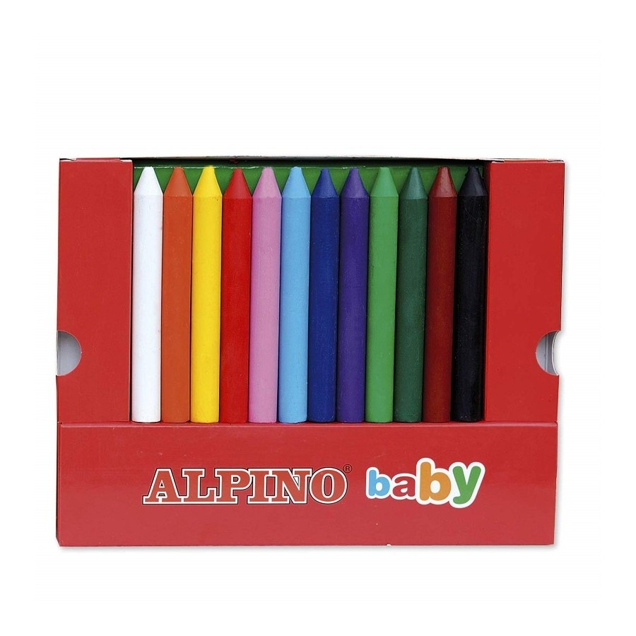 Alpino baby, boîte 12 crayons de cire