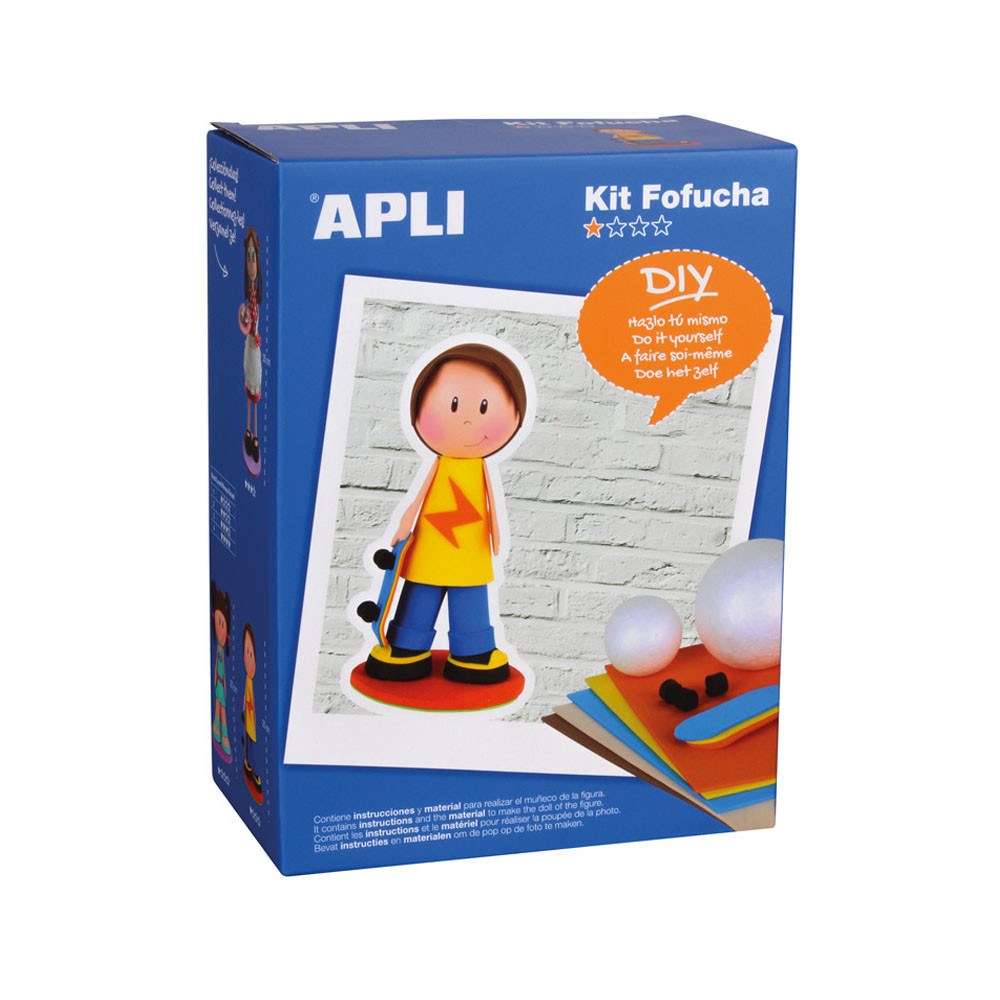 Apli Fofucha Petit garçon - kit de travaux créatifs