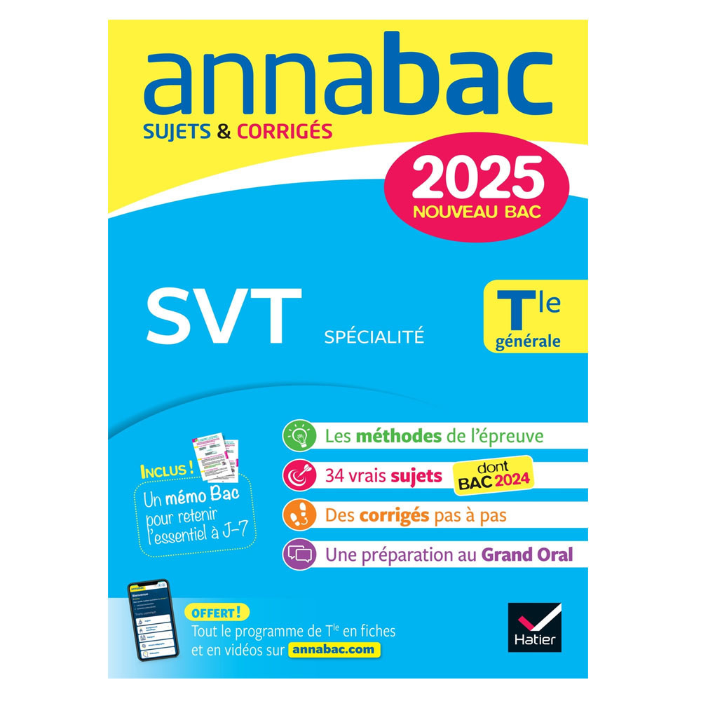 Annabac - SVT spécialité Tle générale - Sujets & Corrigés -  Edition 2025