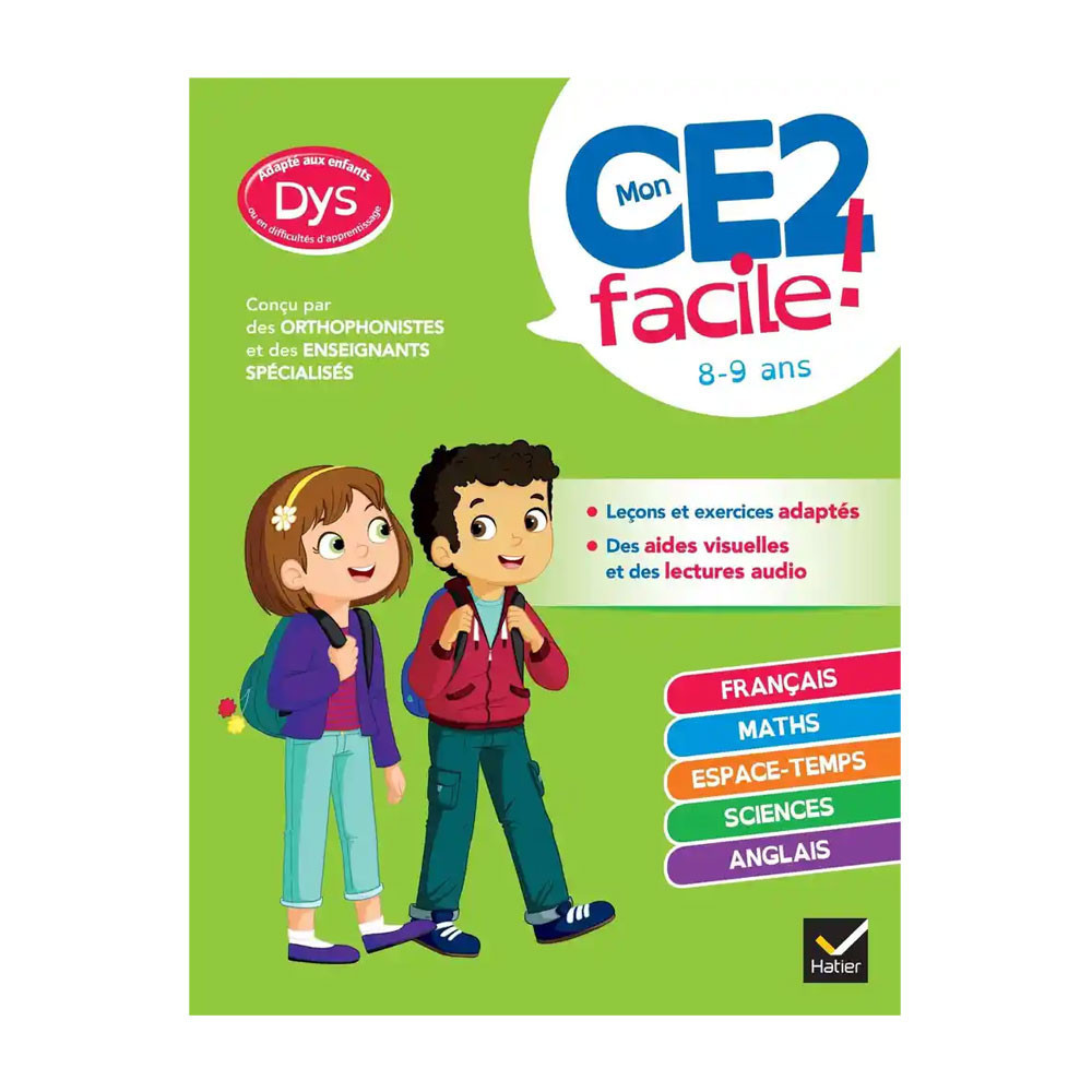 Mon CE2 facile ! adapté aux enfants DYS ou en difficulté d'apprentissage