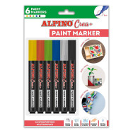 Marqueur peinture Alpino Crea pour la décoration. Couleurs de base.