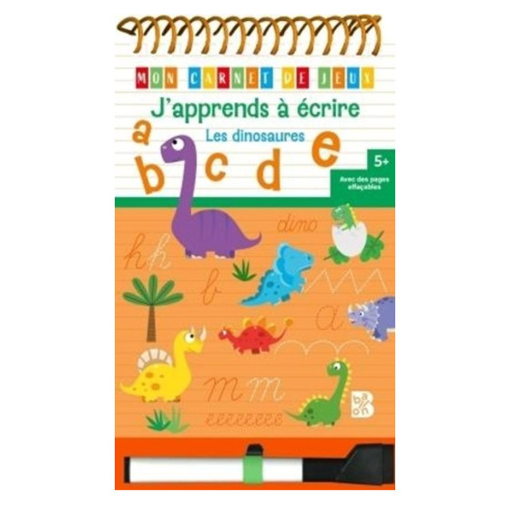 Mon carnet de jeux Les dinosaures. Avec 1 stylo...