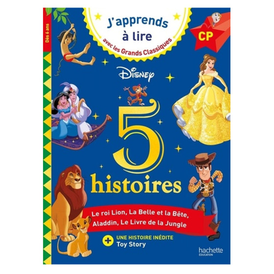 5 histoires. Le Roi Lion, La Belle et la Bête,...