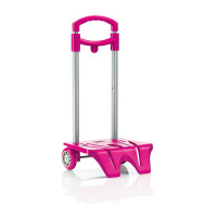 Trolley scolaire extensible couleur magenta