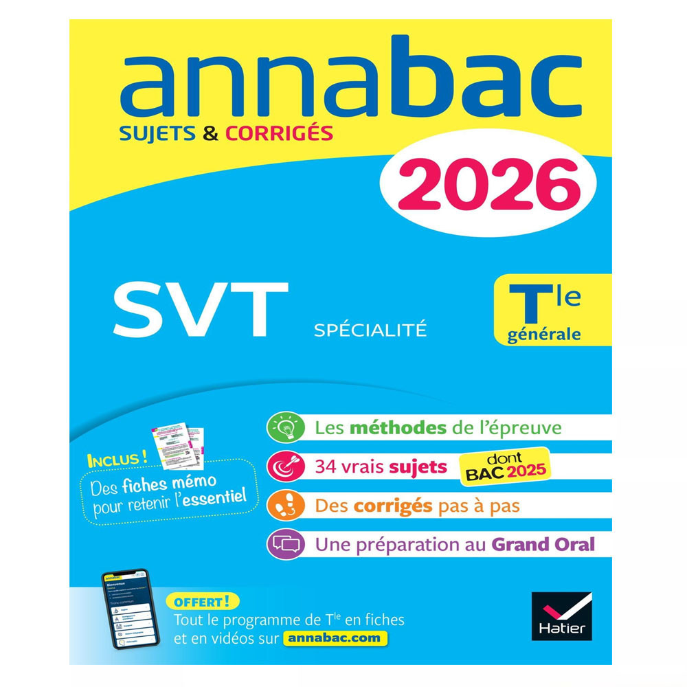 Annabac- SVT Spécialité Tle générale. Sujets & Corrigés Edition 2026