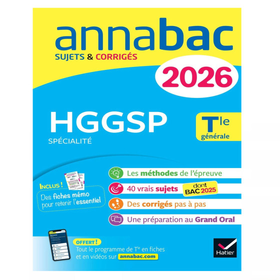 Annabac- HGGSP Spécialité Tle générale. Sujets...