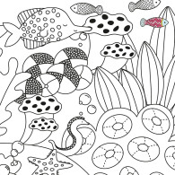Apli Kids - Poster géante pour Coloriage - Océan