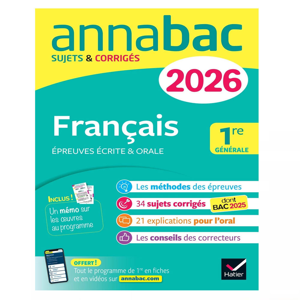 Français Epreuves écrites & orales 1re générale. Sujets & Corrigés Edition 2026
