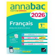 Annales du bac 2026 - Annabac Français 1re technologique