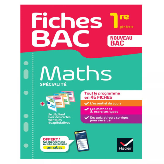 Fiches bac - Maths 1re générale (spécialité)