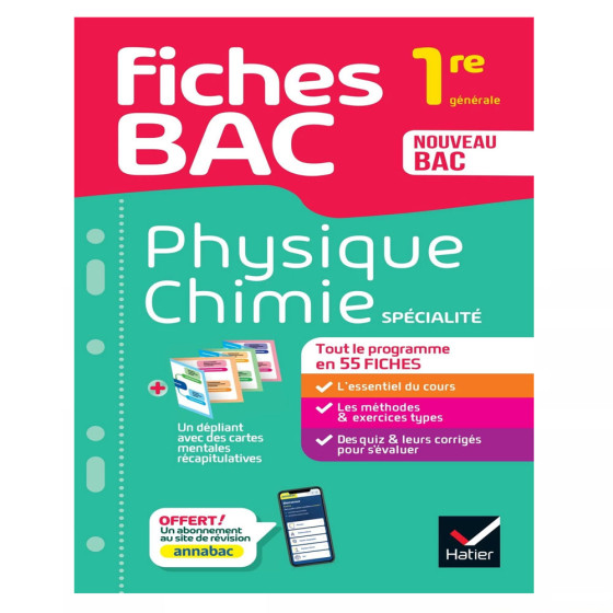Fiches bac - Physique-Chimie 1re générale (spécialité)