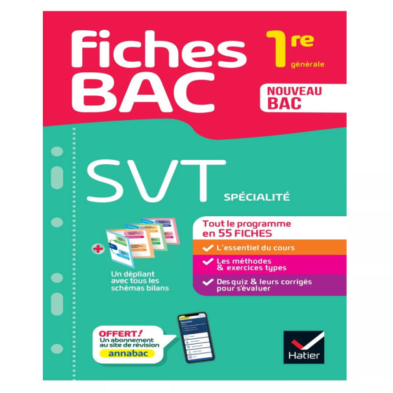 Fiches bac - SVT 1re générale (spécialité)