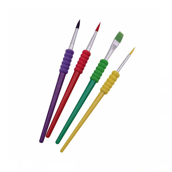 Pinceaux avec poignées : 4 pièces