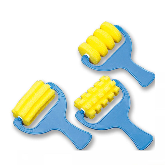 Rouleaux à motifs - Jaunes 3 pièces