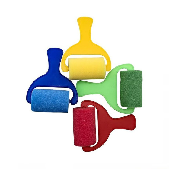 Rouleaux en éponge - 7 cm  Couleurs assorties