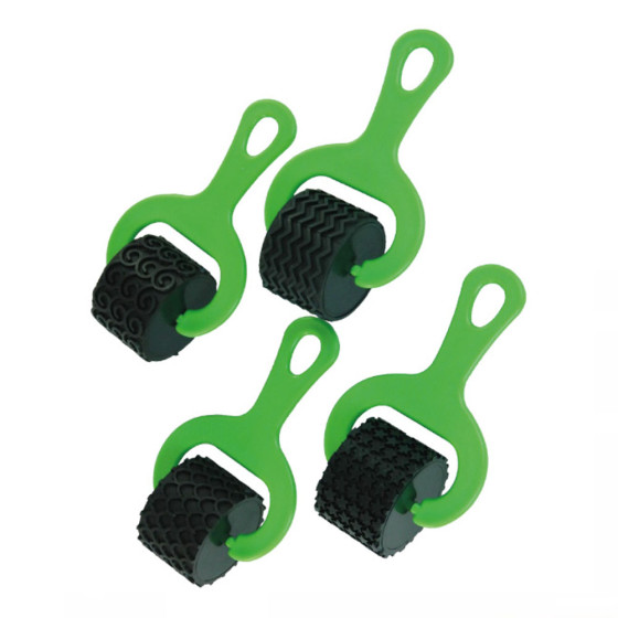 4 rouleaux texturés pour pâtes et peintures