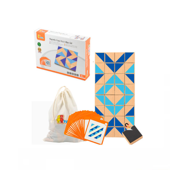 Blocs visuels magnétiques - Ensemble de 40 pièces