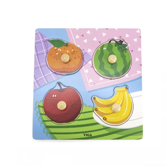 Puzzle en bois avec poignées - Fruits