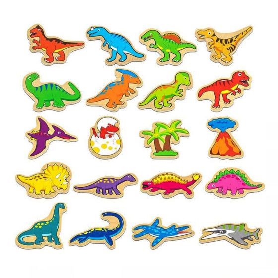 Jeu en Bois - Dinosaures Magnétiques