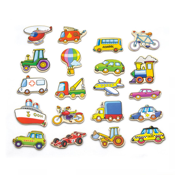 Jeu en Bois - Véhicules Magnétiques