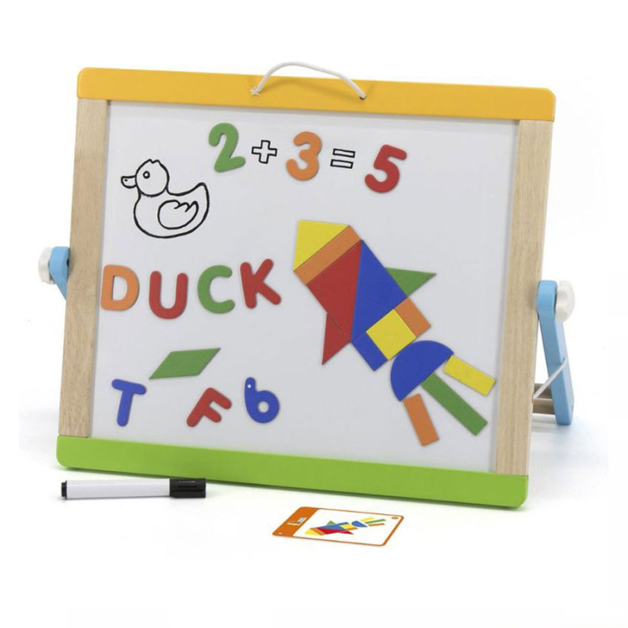 Tableau magnétique effaçable à sec et craie avec accessoires