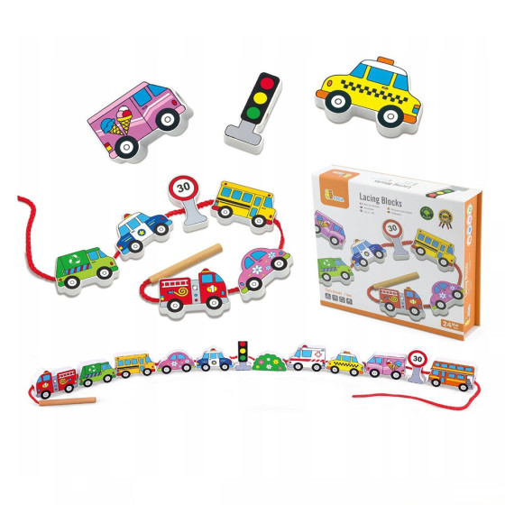 Ensemble de blocs de laçage en bois  pour...