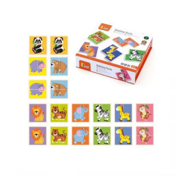 Puzzle d'association d'animaux sauvages