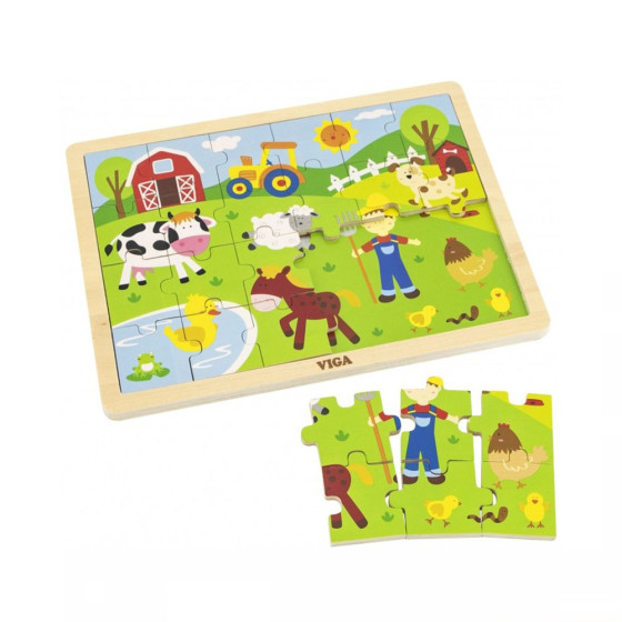 Puzzle 24 Pièces la Ferme en Bois