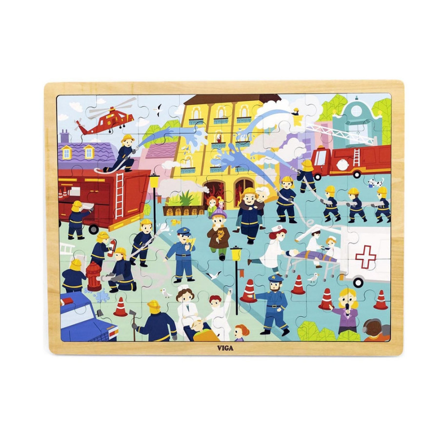 Puzzle en bois de 48 pieces - Lutte contre les incendies