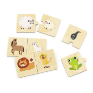 Puzzle en bois animaux petits et grands
